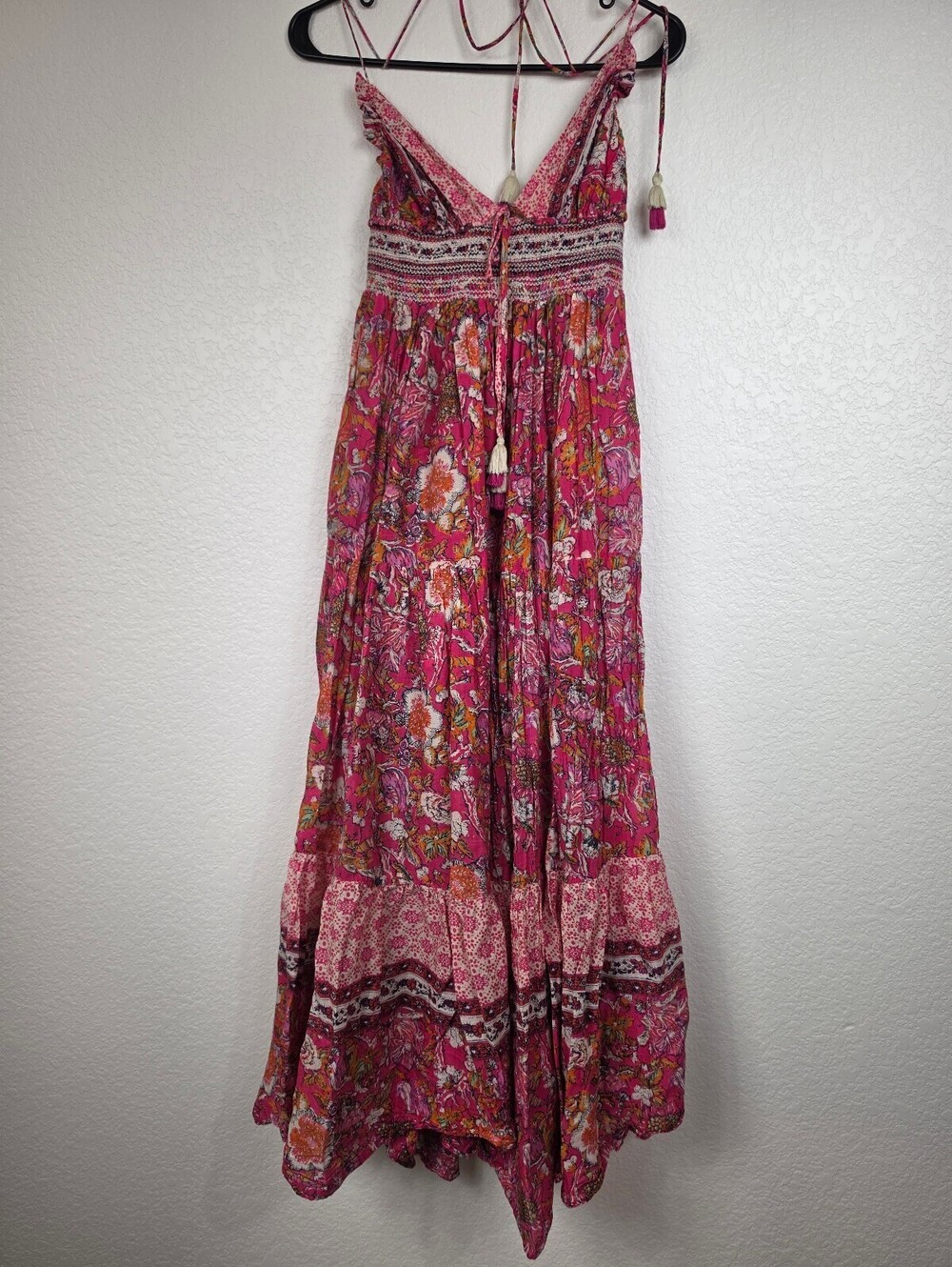 Free People Pink Floral Maxi Dress Medium